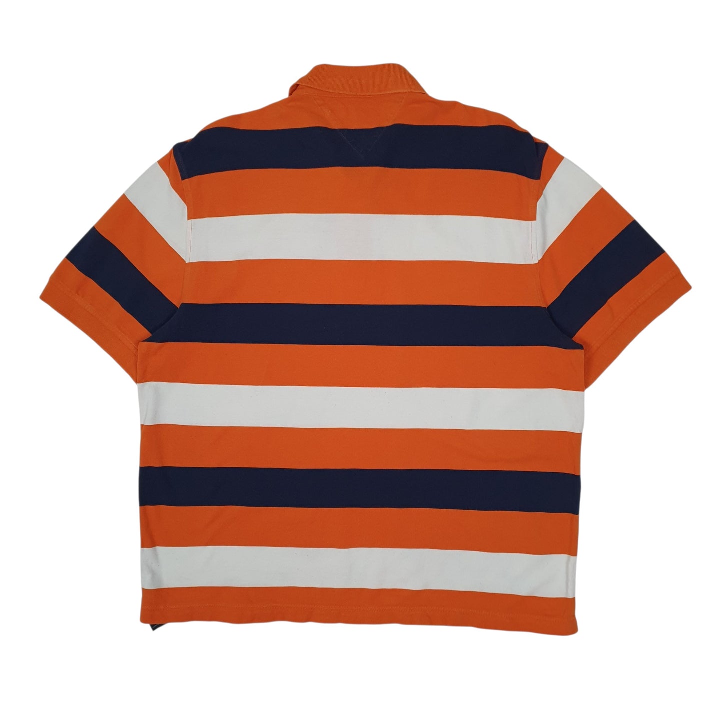 Mens Orange Tommy Hilfiger  Hoodie Polo Shirt
