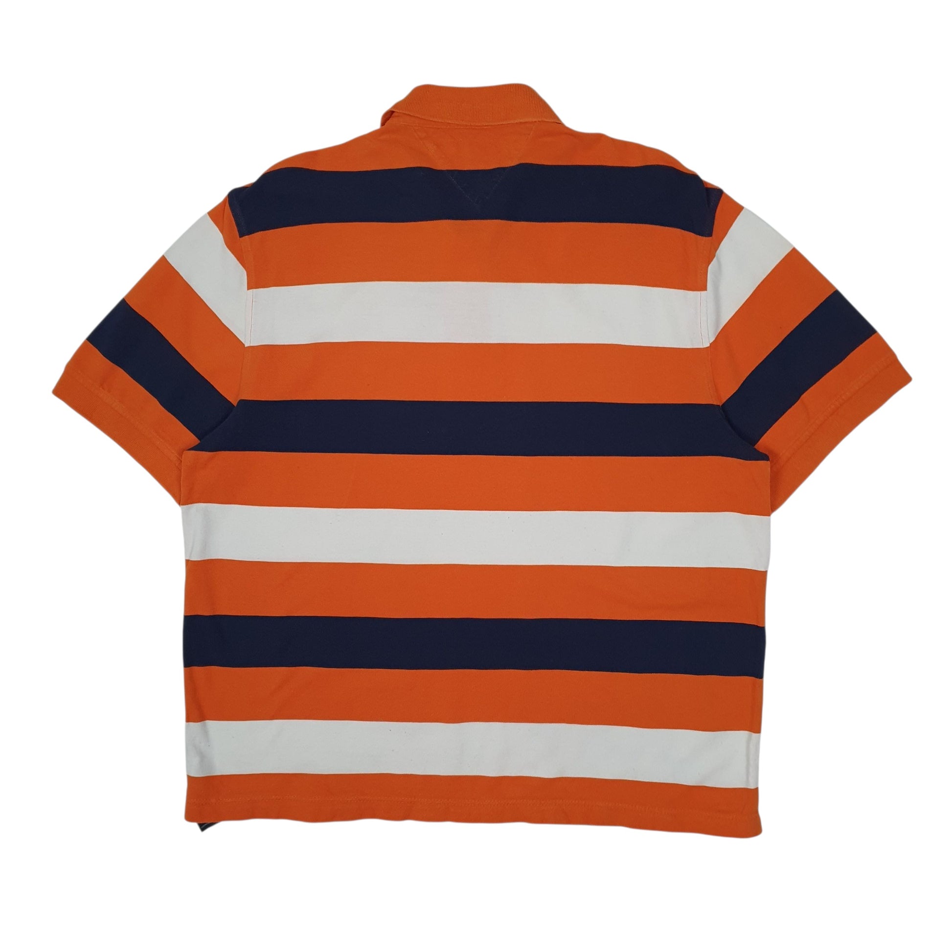 Mens Orange Tommy Hilfiger  Hoodie Polo Shirt