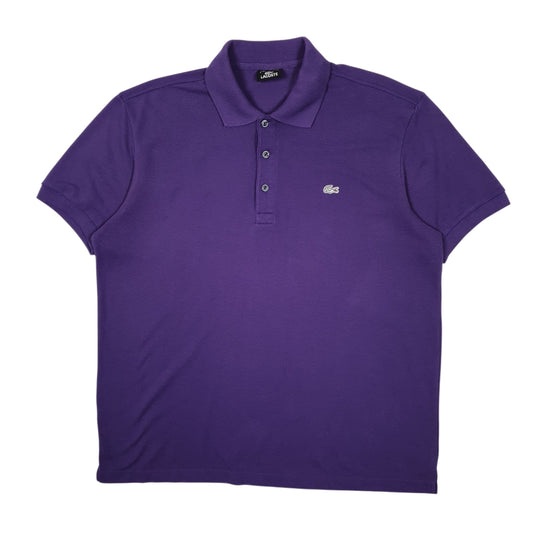 Mens Purple Lacoste Limited Edition Short Sleeve Polo Shirt