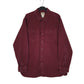 Mens Burgundy L.L.Bean Thick Chamois Long Sleeve Shirt