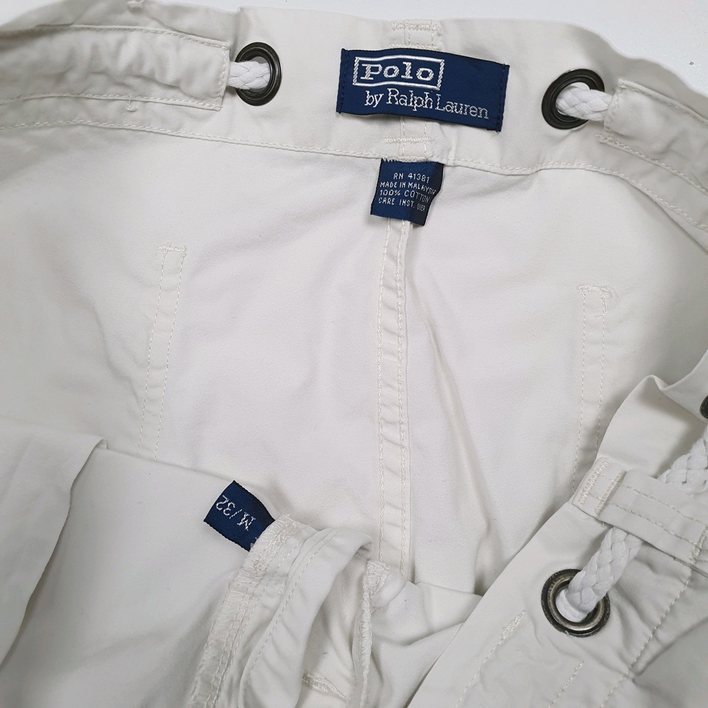 Mens White Polo Ralph Lauren Sailing  Trousers
