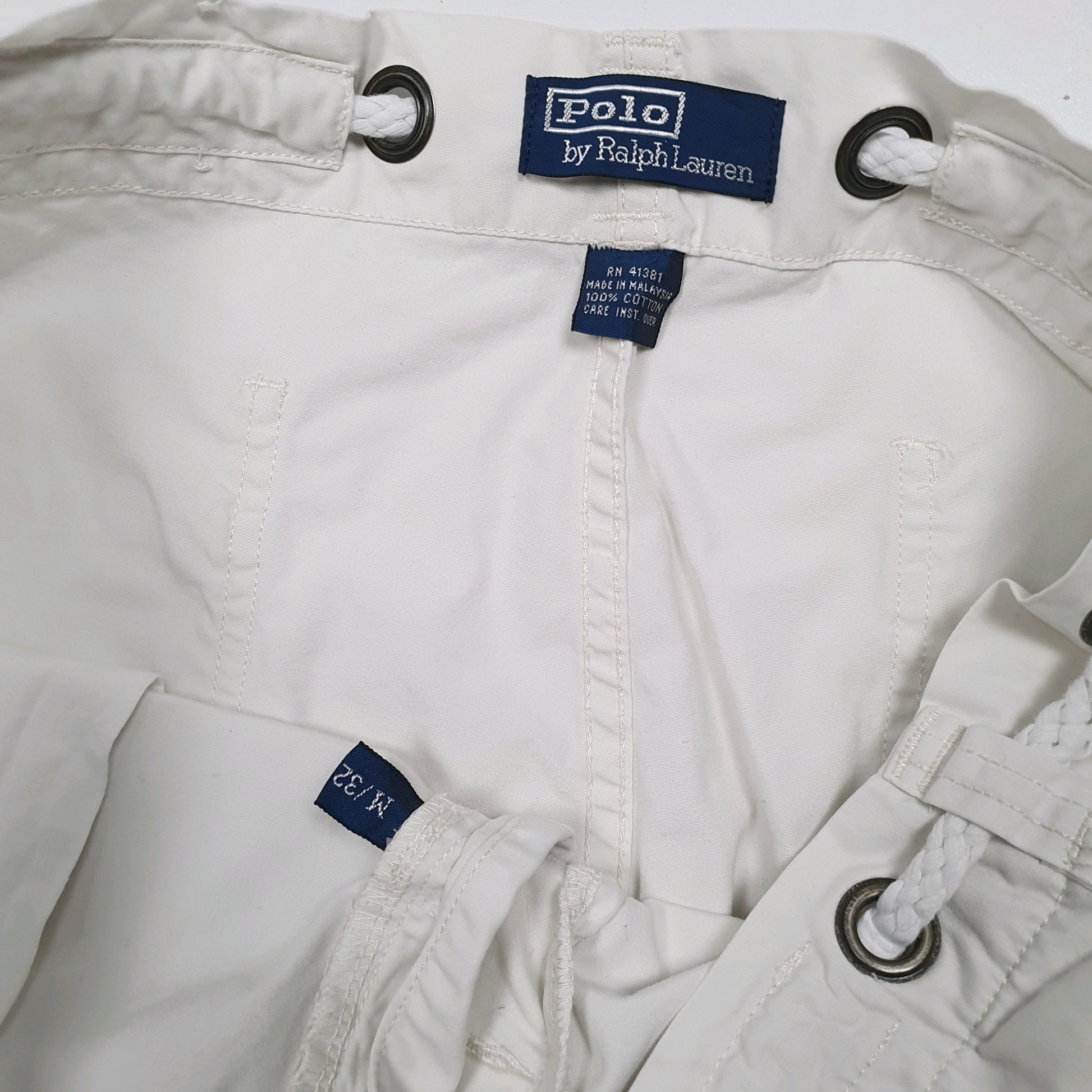 Mens White Polo Ralph Lauren Sailing  Trousers