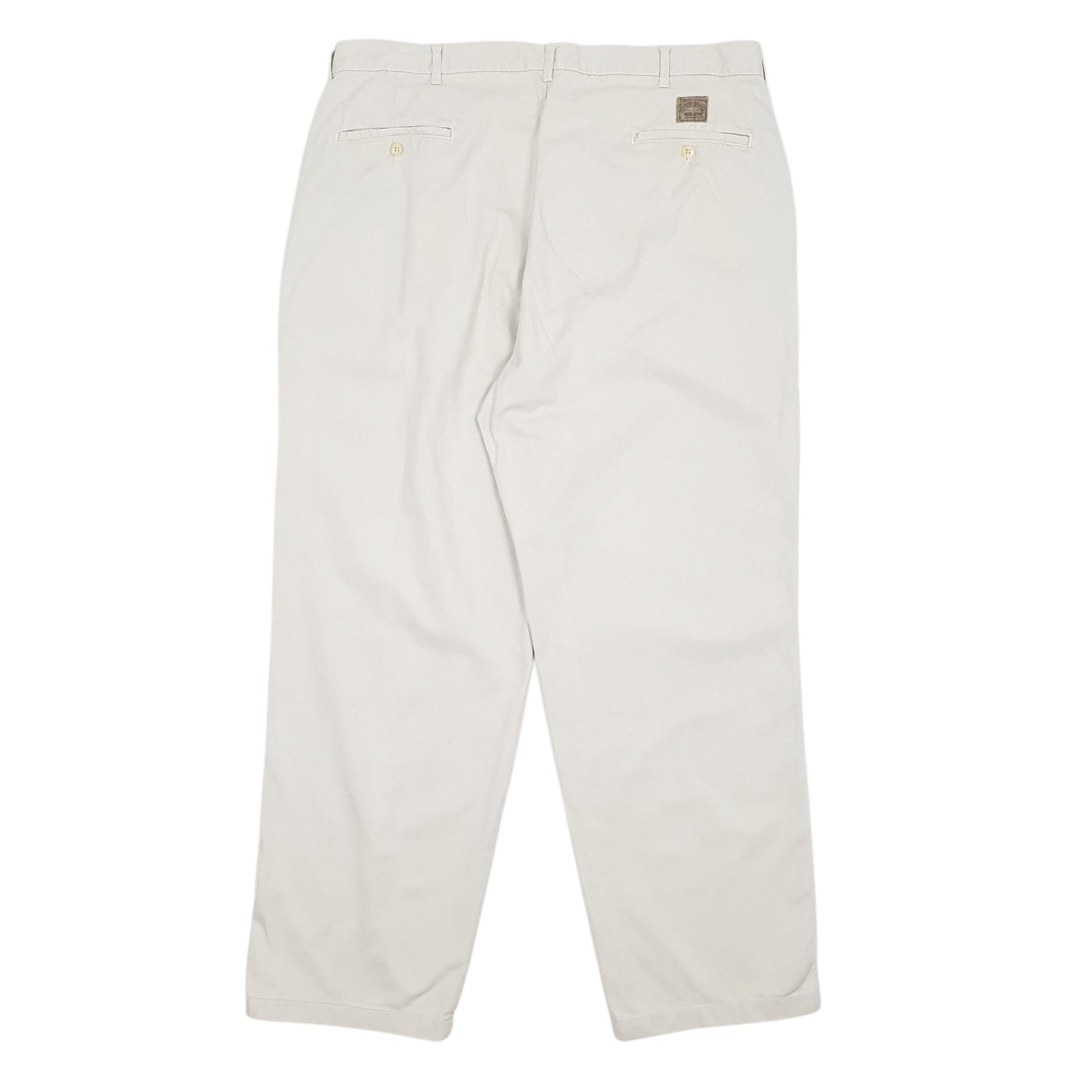 Mens Grey Polo Ralph Lauren Pleated Vintage 90s  Trousers
