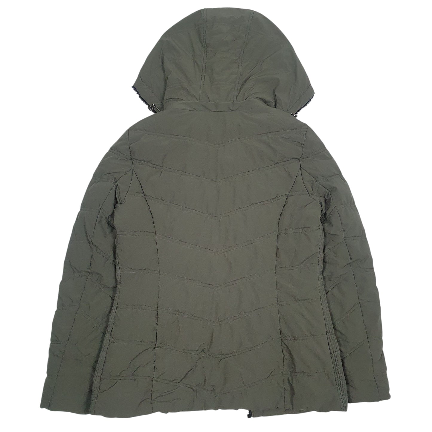 Womens Green Nautica  Full Zip Coat