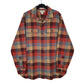 Mens Red L.L.Bean Thick Chamois Long Sleeve Shirt