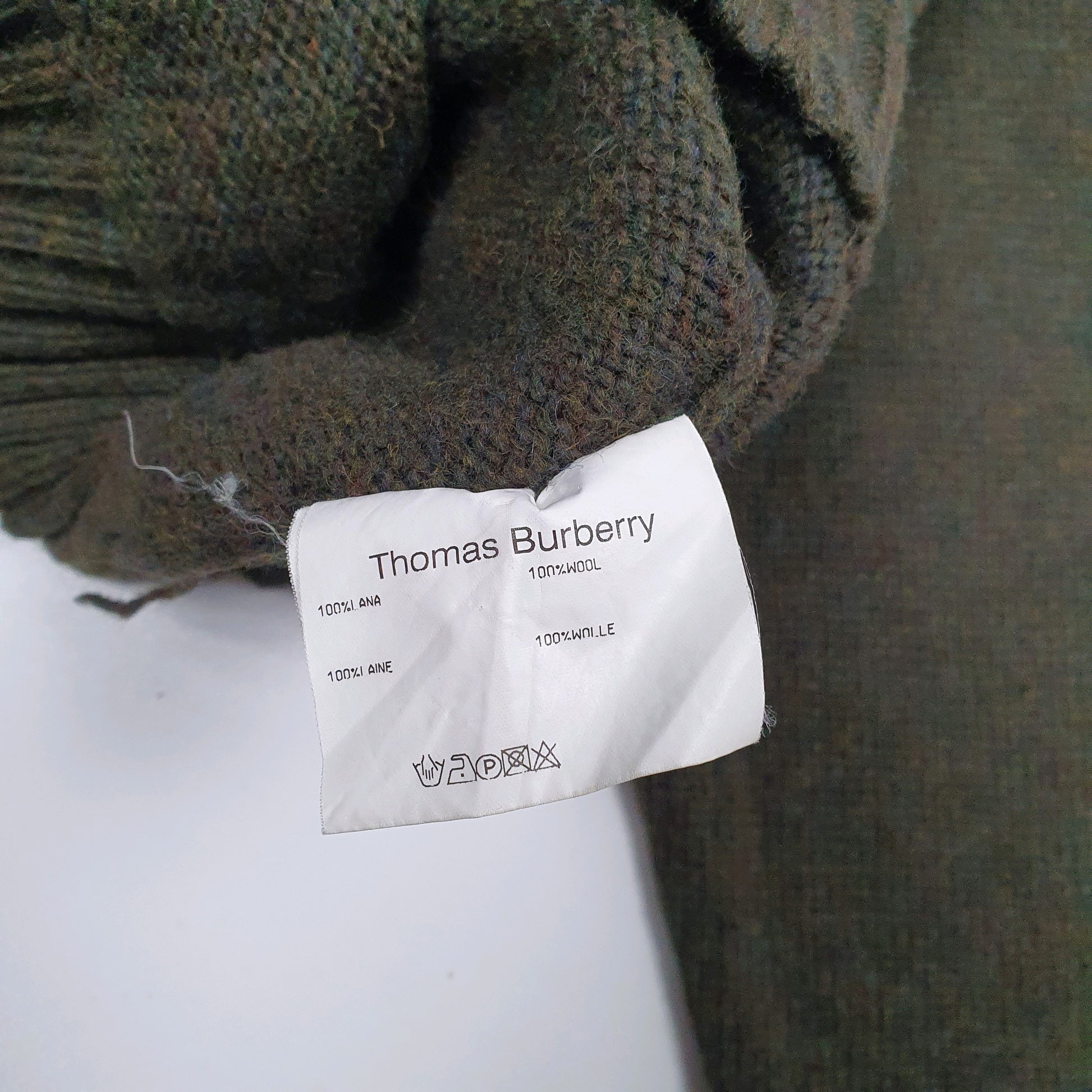 Mens Green Burberry  Crewneck Jumper