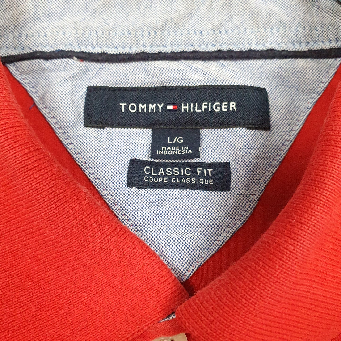 Mens Red Tommy Hilfiger   Polo Shirt