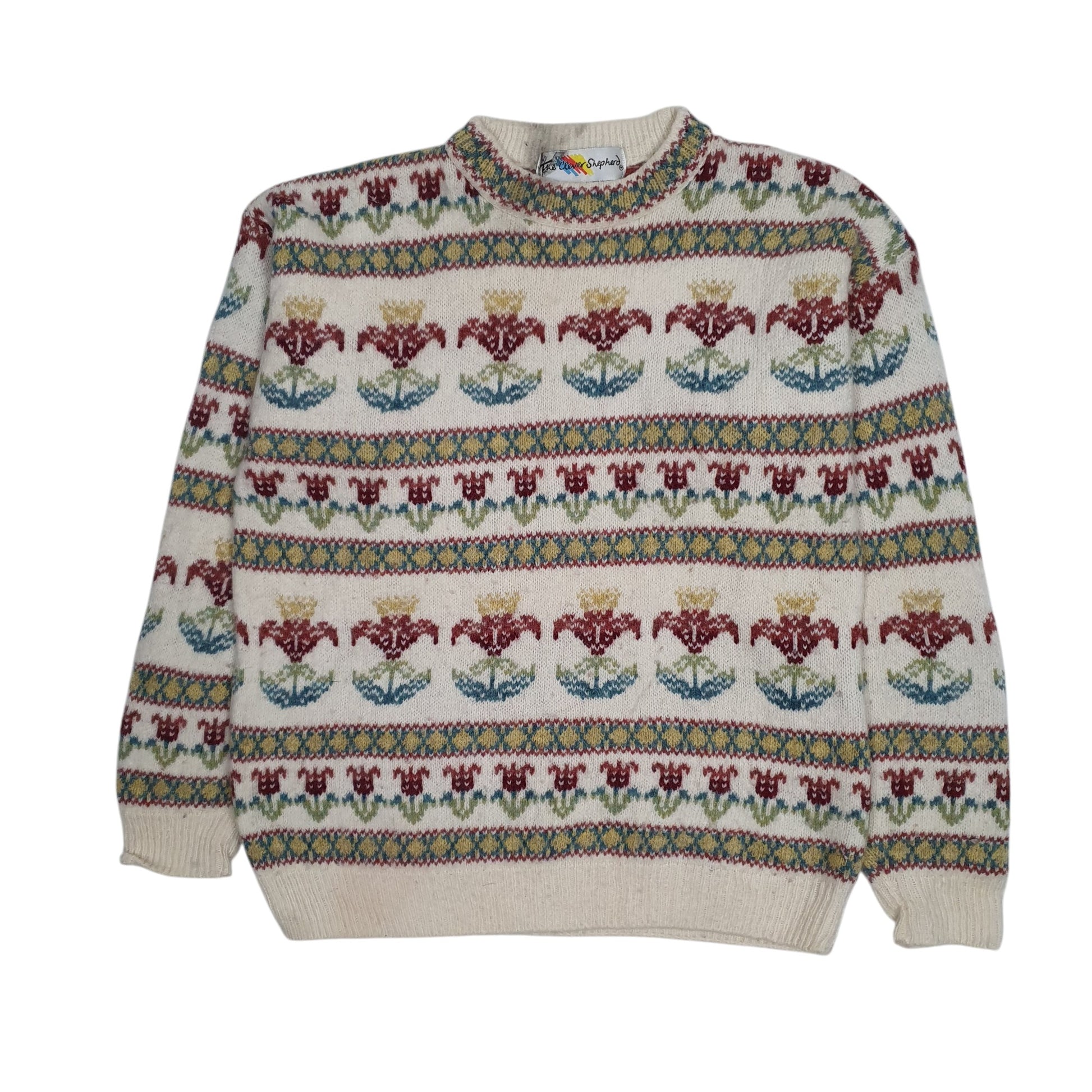 Mens Cream The Clever Shepherd  Crewneck Jumper