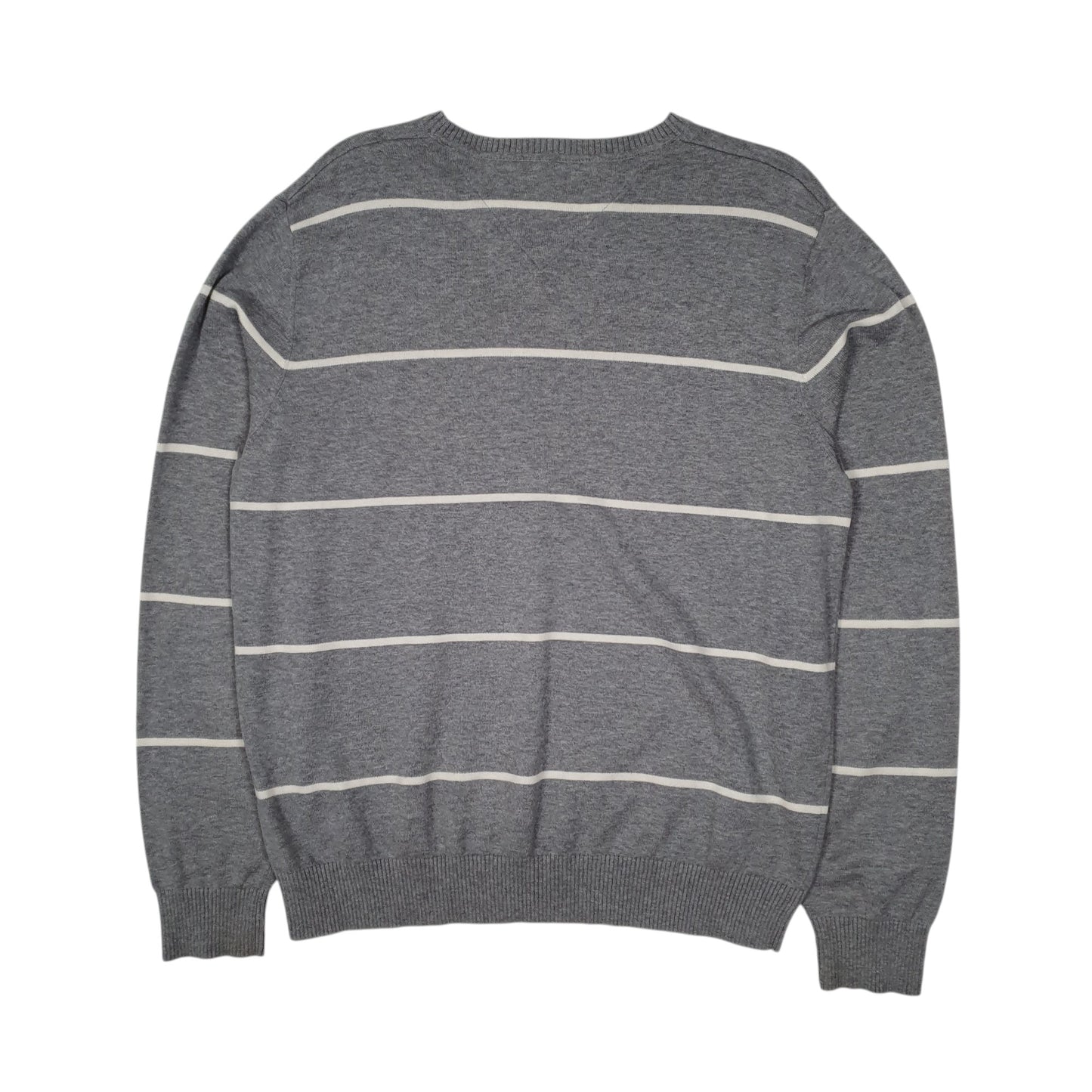 Mens Grey Tommy Hilfiger Lightweight V Neck Jumper