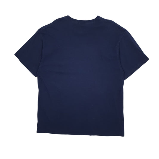 Mens Navy Majestic Seattle Seahawks NFL V Neck T Shirt