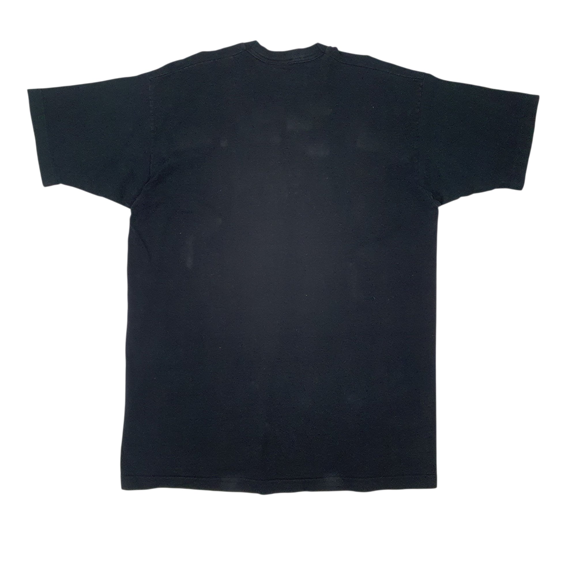 Mens Black X-AM Vintage 90s Warner Bros Quarter Zip T Shirt