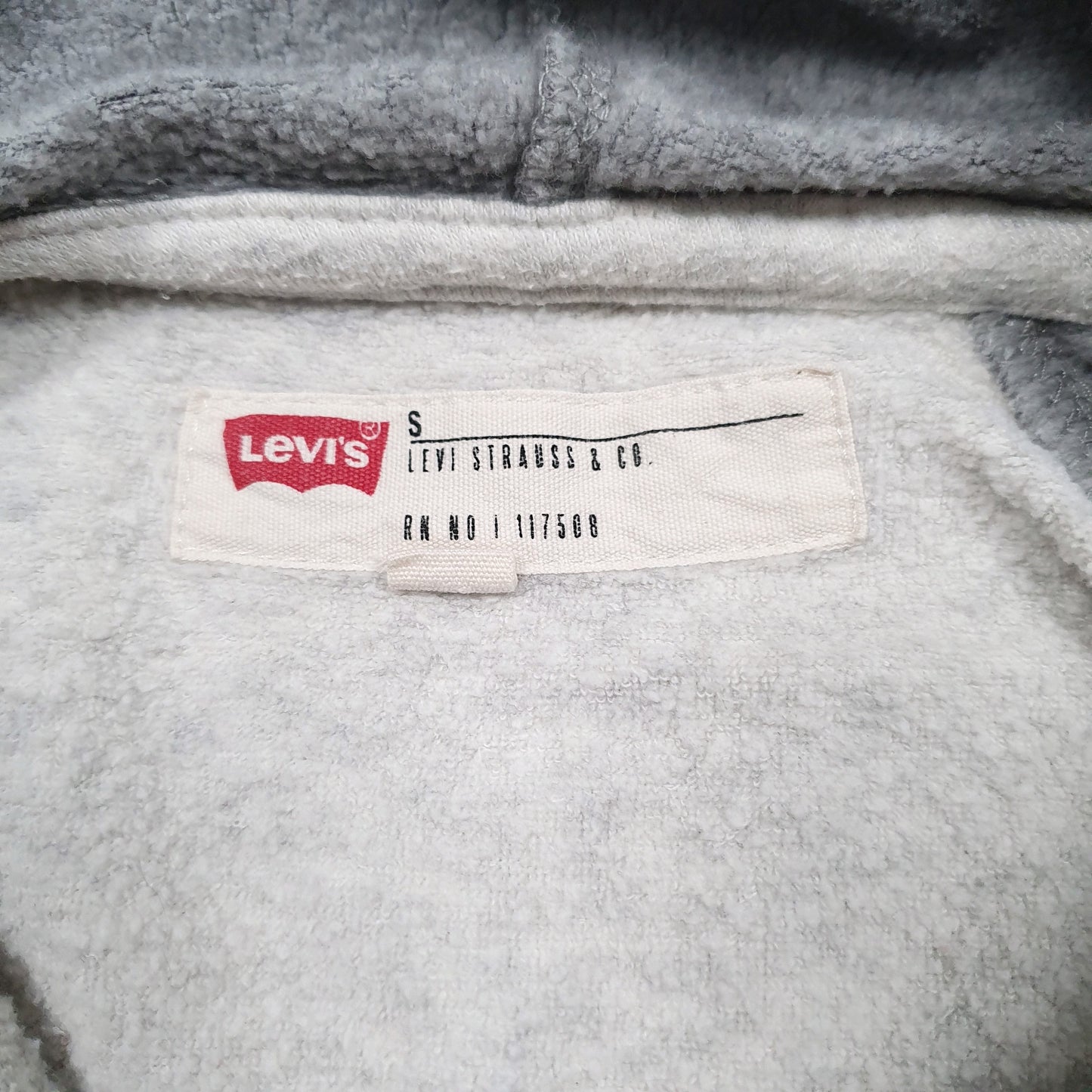 Mens Grey Levis California Hoodie Jumper