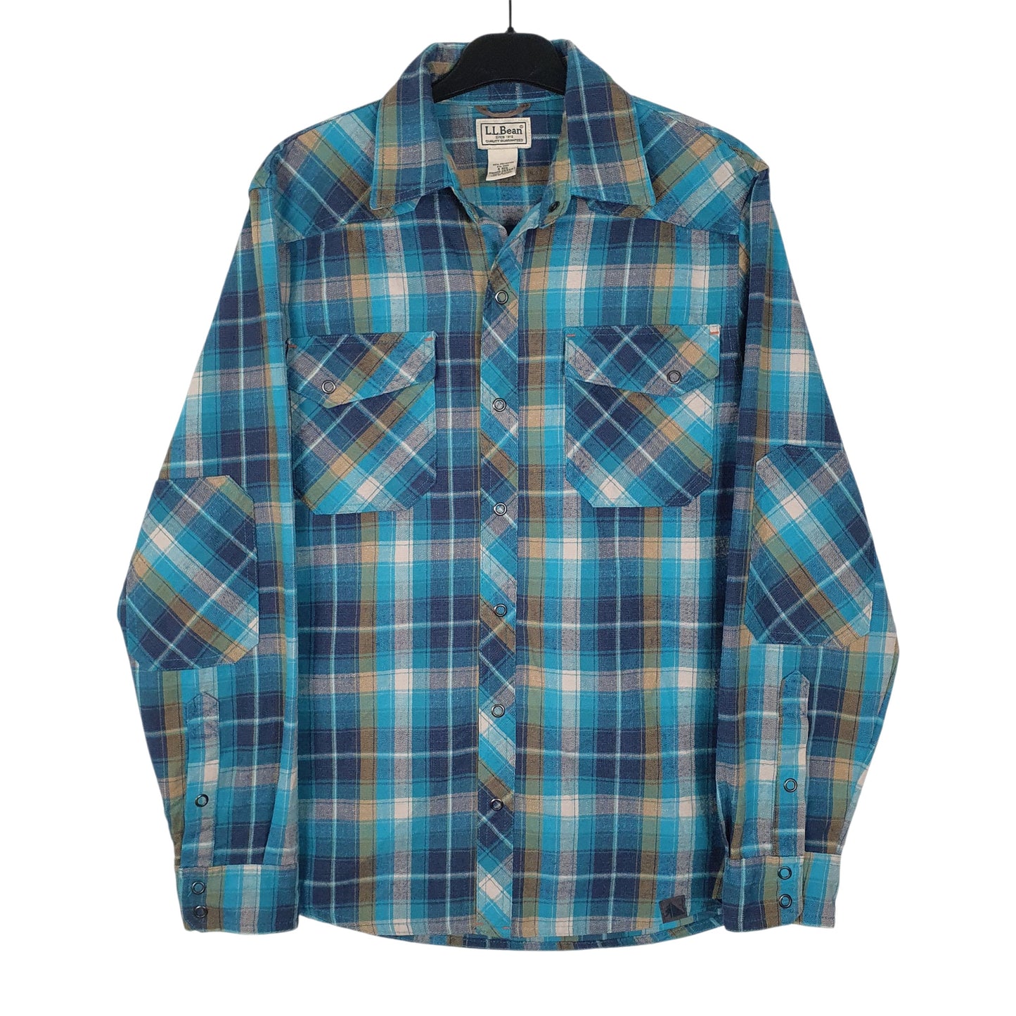 Mens Blue L.L.Bean Flannel Long Sleeve Shirt