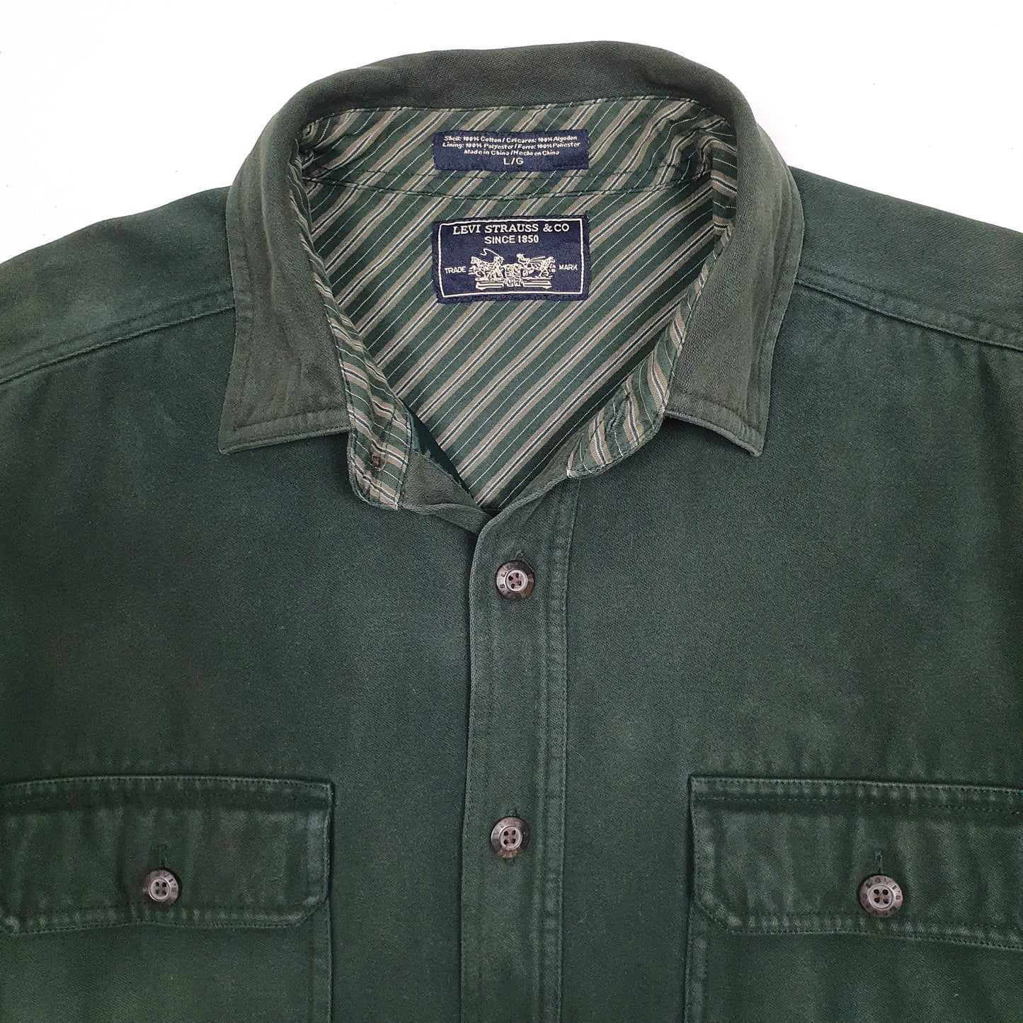 Mens Green Levis Overshirt  Coat