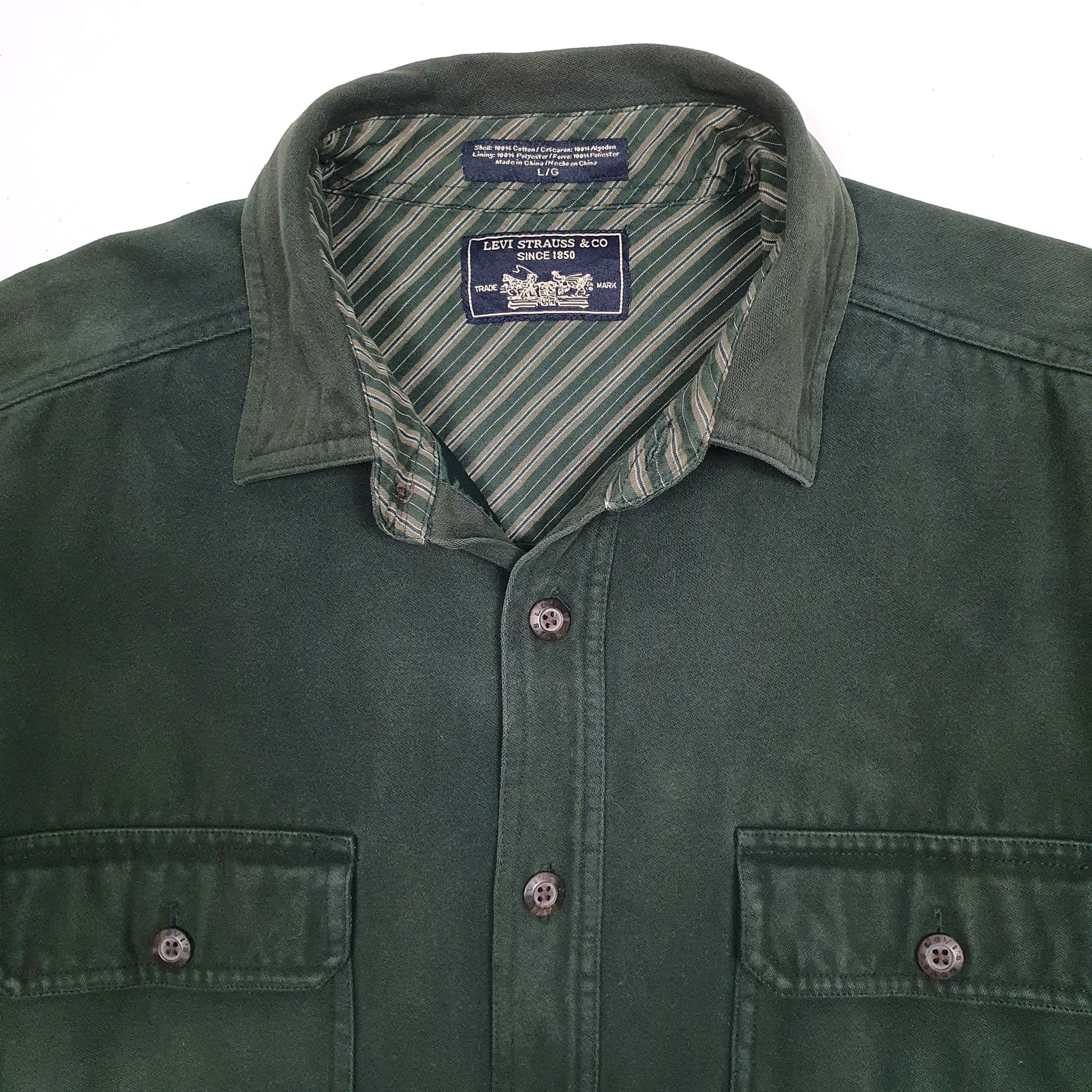 Mens Green Levis Overshirt  Coat