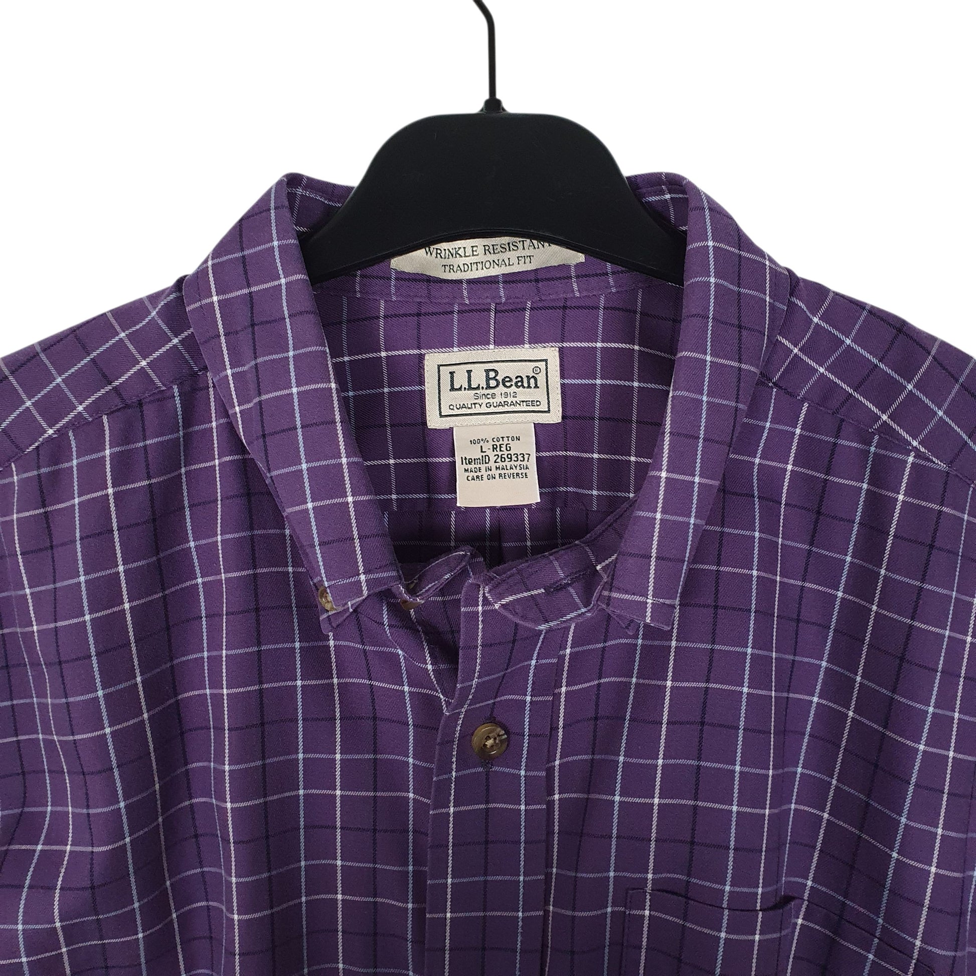 Mens Purple L.L.Bean   Shirt