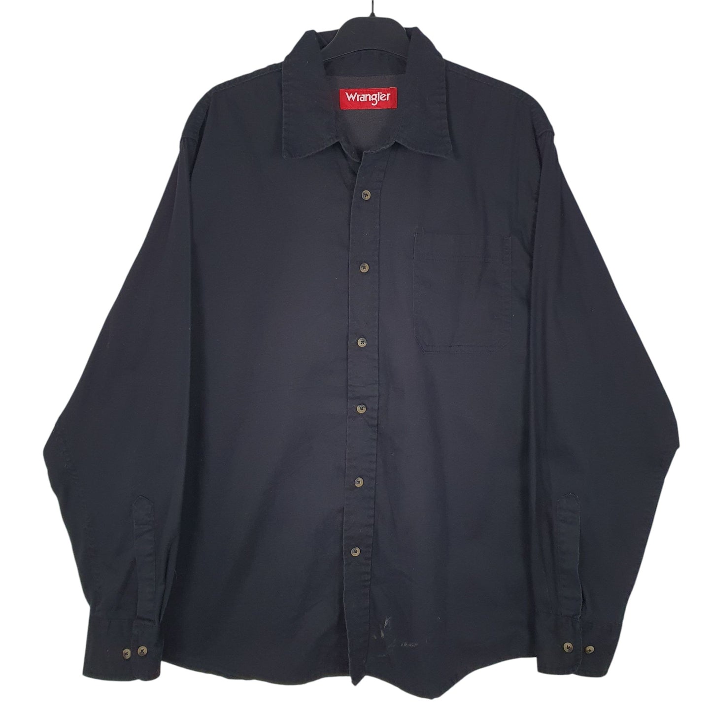 Mens Black Wrangler  Long Sleeve Shirt