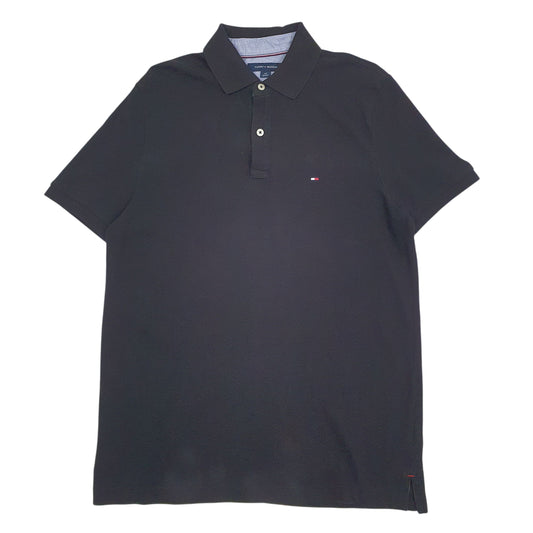 Mens Black Tommy Hilfiger  Short Sleeve Polo Shirt