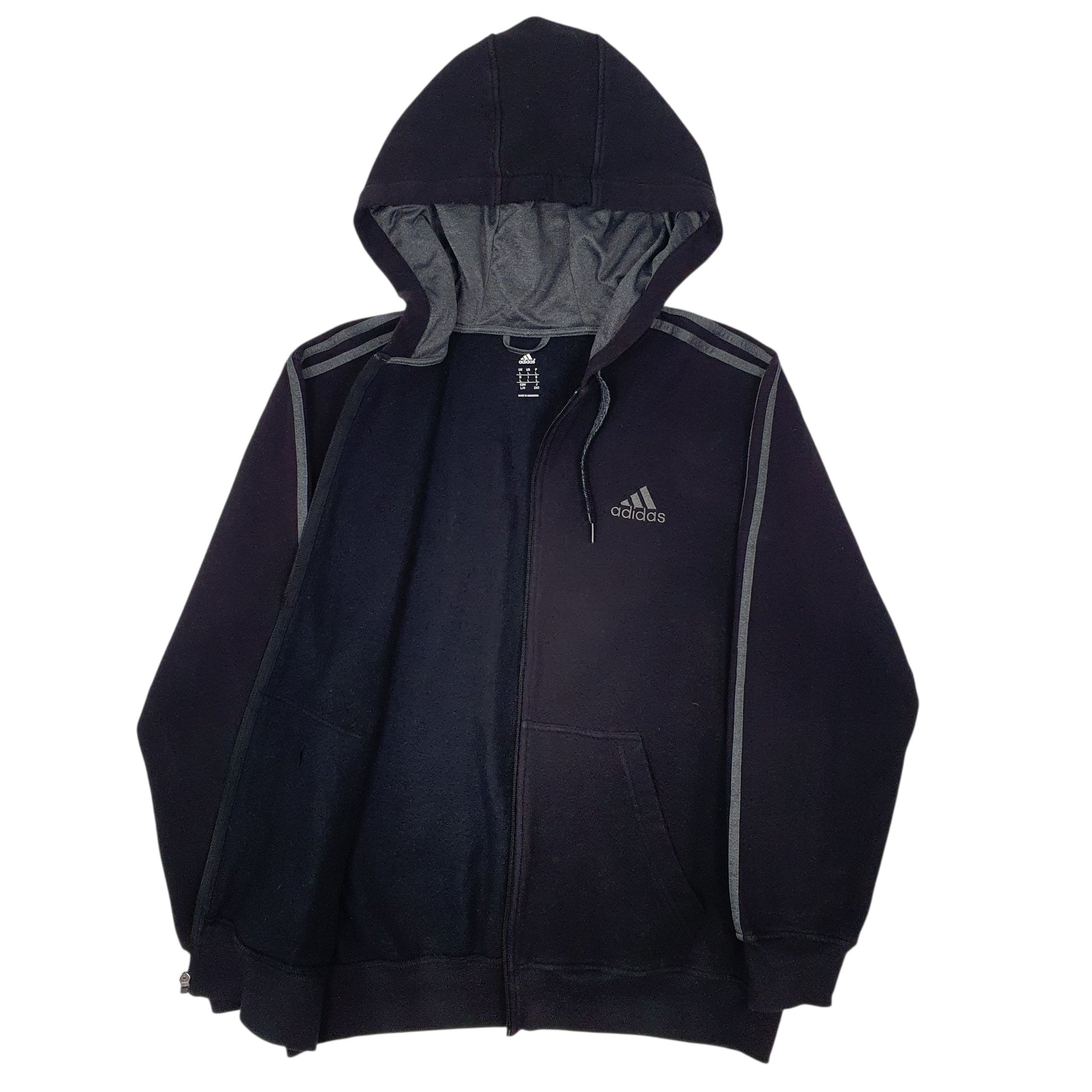 Mens Black Adidas  Full Zip Jumper