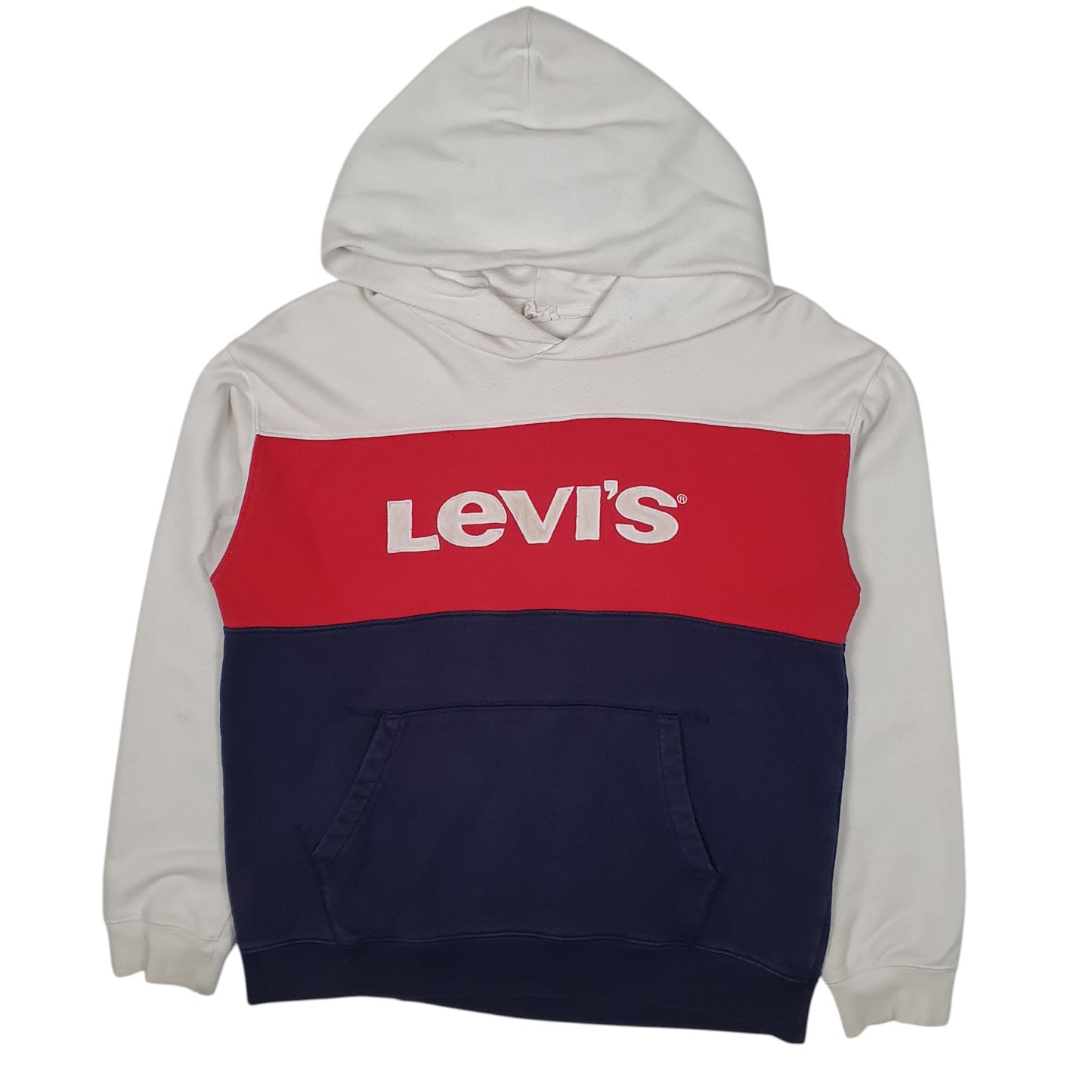 Mens White Levis  Hoodie Jumper