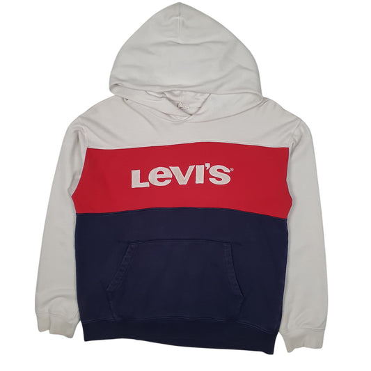 Mens White Levis  Hoodie Jumper