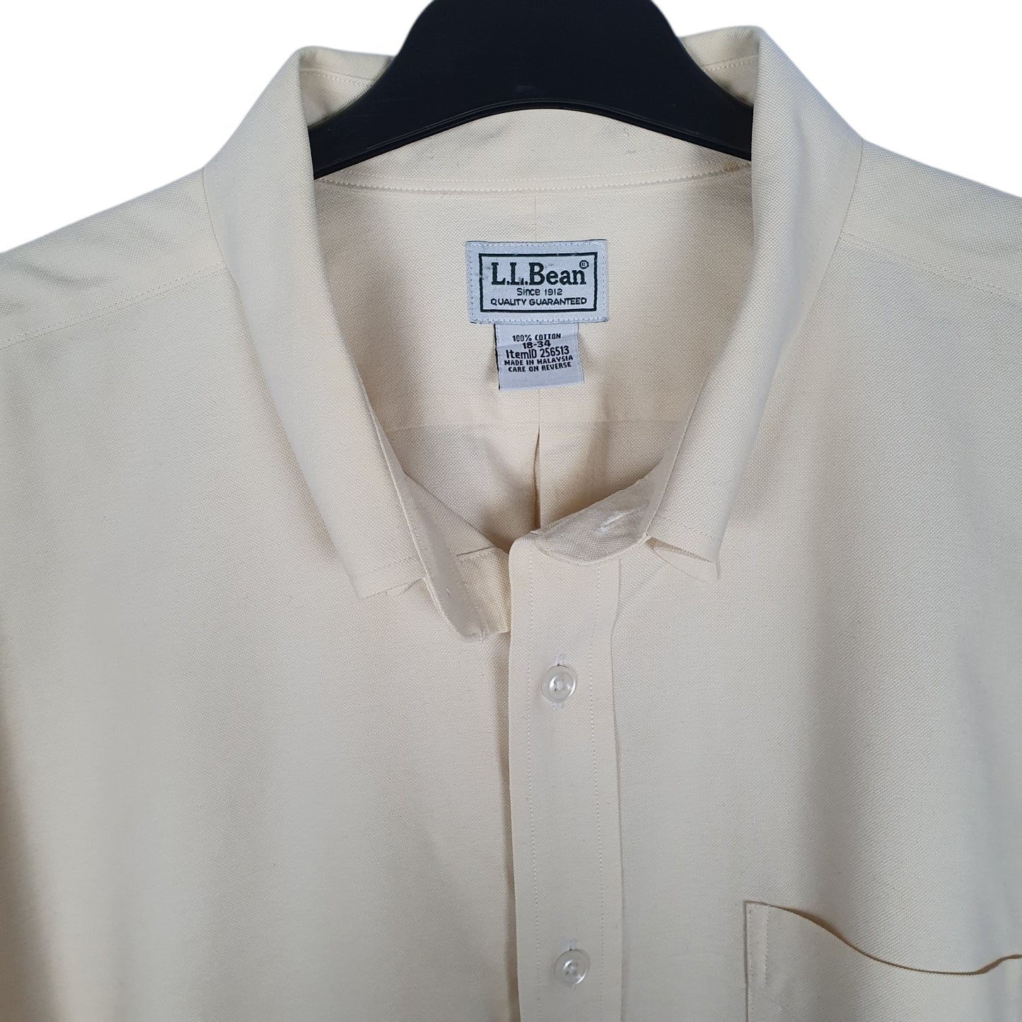 Mens Cream L.L.Bean   Shirt