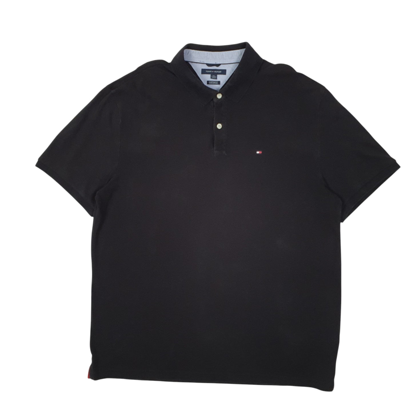 Mens Black Tommy Hilfiger  Short Sleeve Polo Shirt