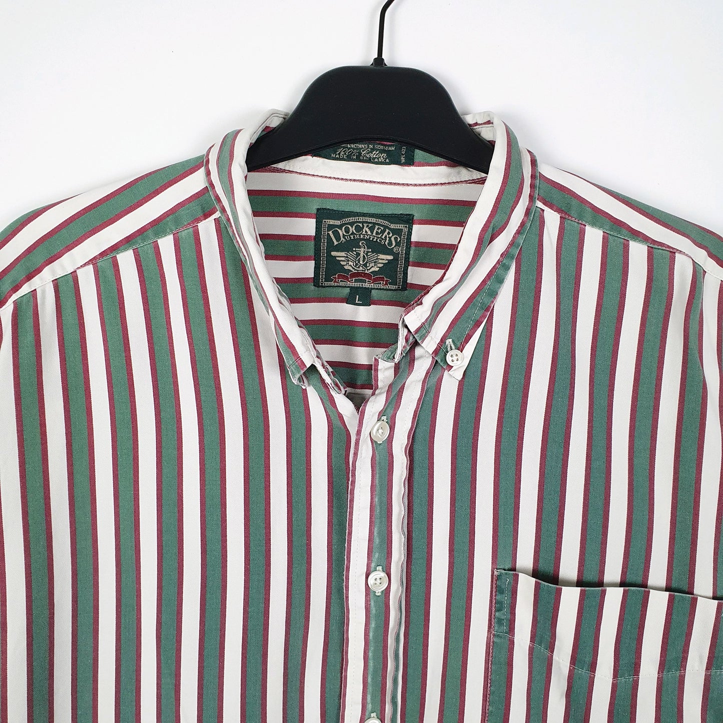 Mens Green Dockers Vintage 90s  Shirt