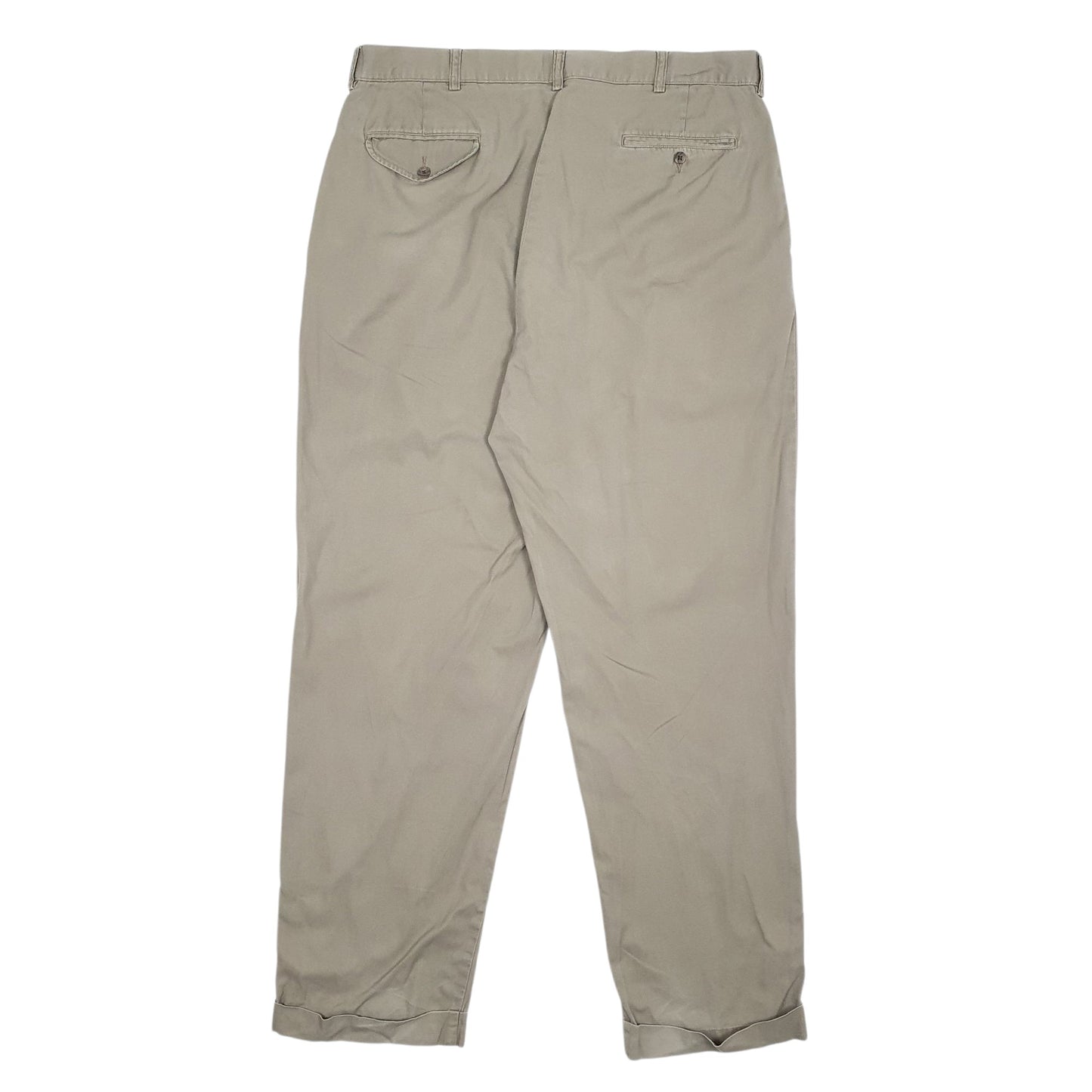 Mens Grey Polo Ralph Lauren Hammond Pant Pleated 90s  Trousers