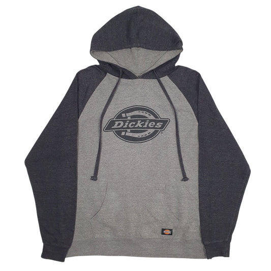 Mens Grey Dickies Spellout Hoodie Jumper