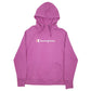 Womens Pink Champion Spellout Hoodie Jumper