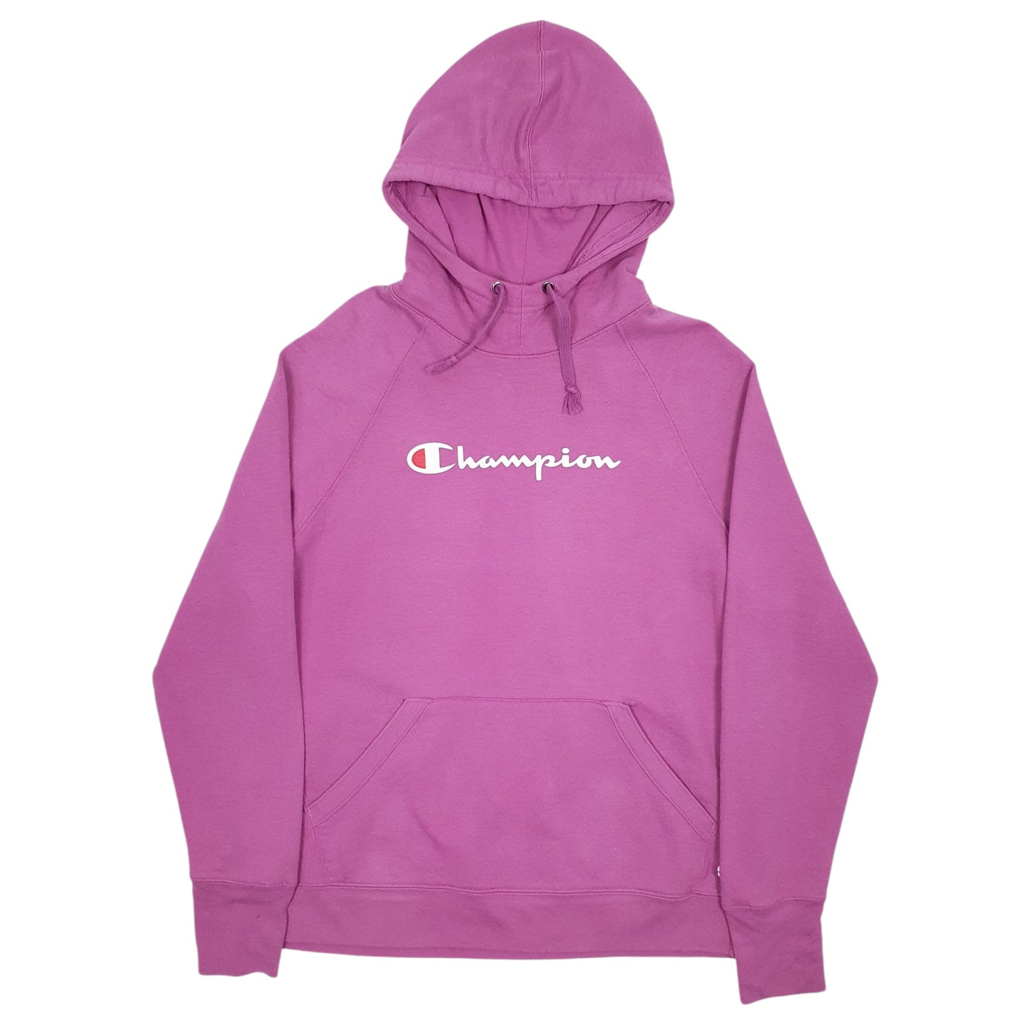 Womens Pink Champion Spellout Hoodie Jumper