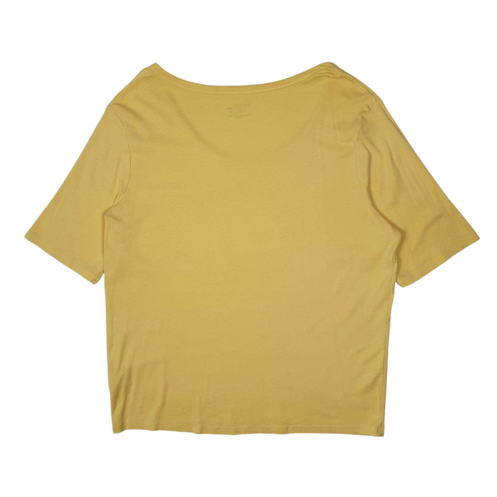 Mens Yellow Time & Tru  Hoodie T Shirt