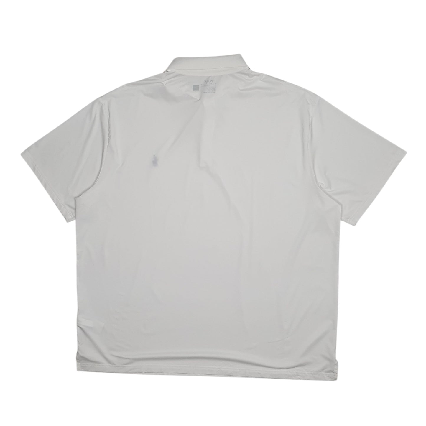 Mens White Polo Ralph Lauren Performance Full Zip Polo Shirt