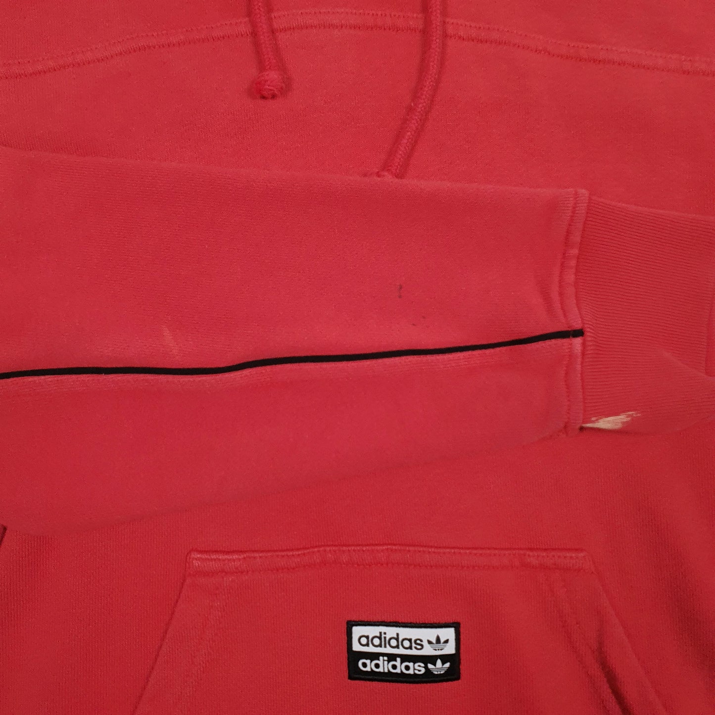 Mens Red Adidas  Hoodie Jumper