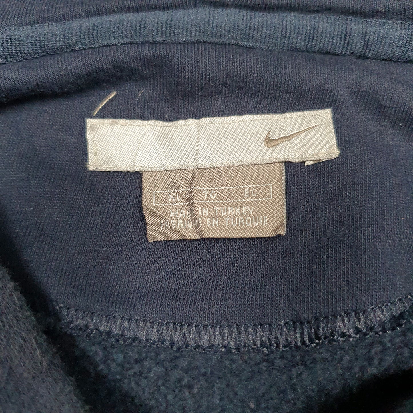 Mens Navy Nike Vintage 00s Spellout Hoodie Jumper