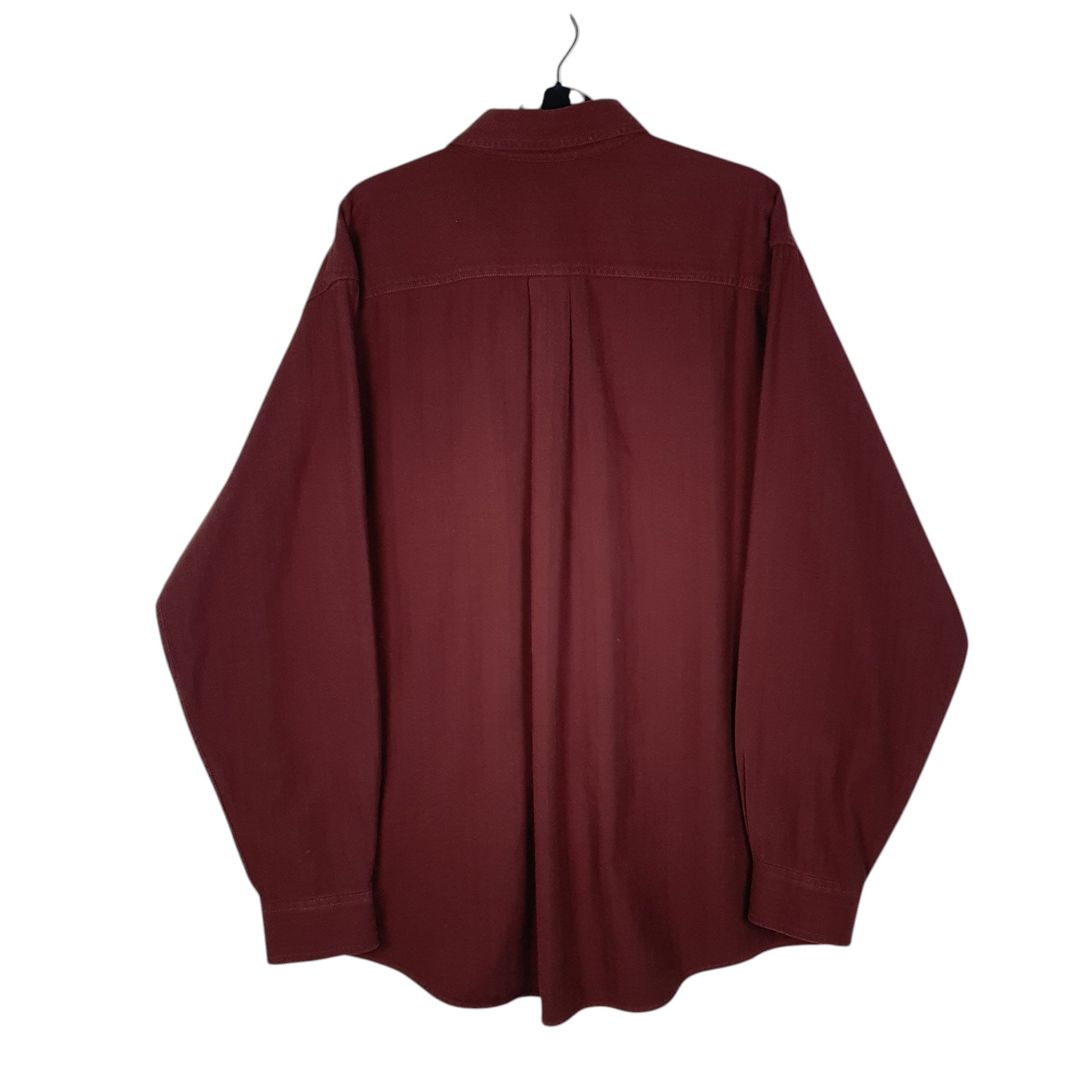 Mens Burgundy L.L.Bean Herringbone  Shirt