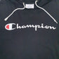Mens Black Champion Lightweight Spellout Hoodie Jumper