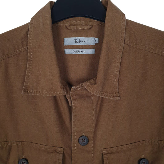Mens Beige Tu Overshirt  Shirt