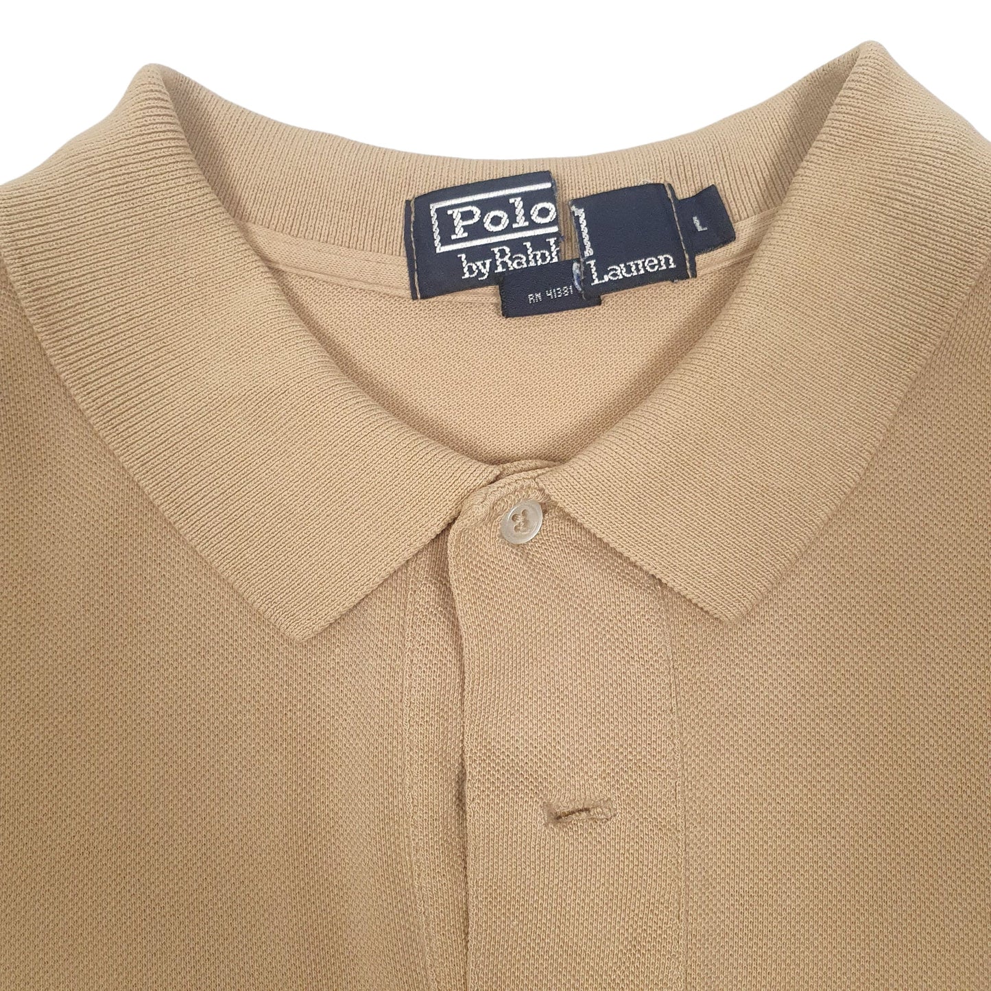 Mens Beige Polo Ralph Lauren   Polo Shirt