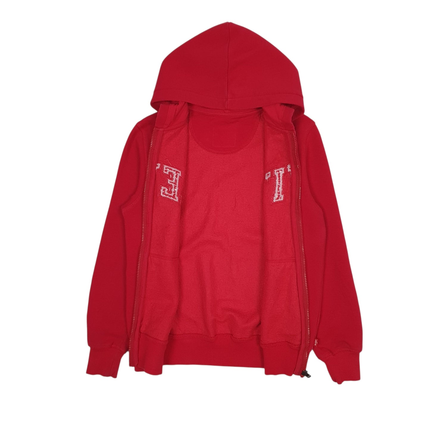 Womens Red Levis Hoodie Full Zip Jumper