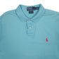 Mens Blue Polo Ralph Lauren Custom Fit  Polo Shirt