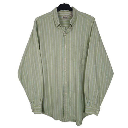 Mens Green L.L.Bean Vintage 90s Long Sleeve Shirt
