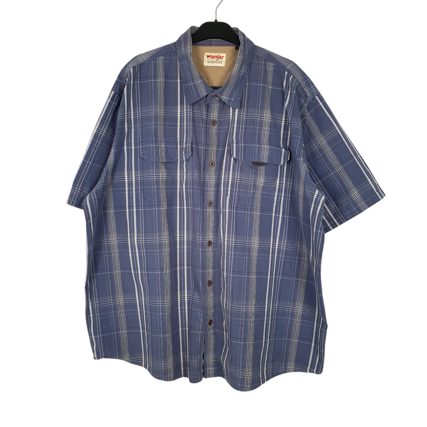 Mens Blue Wrangler  Short Sleeve Shirt