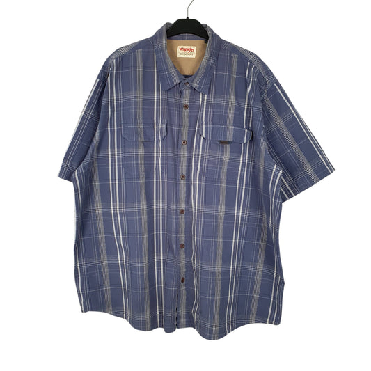 Mens Blue Wrangler  Short Sleeve Shirt