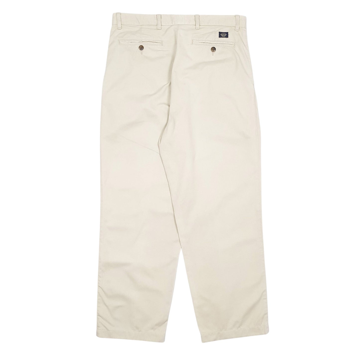 Mens Cream Dockers Pleated  Trousers