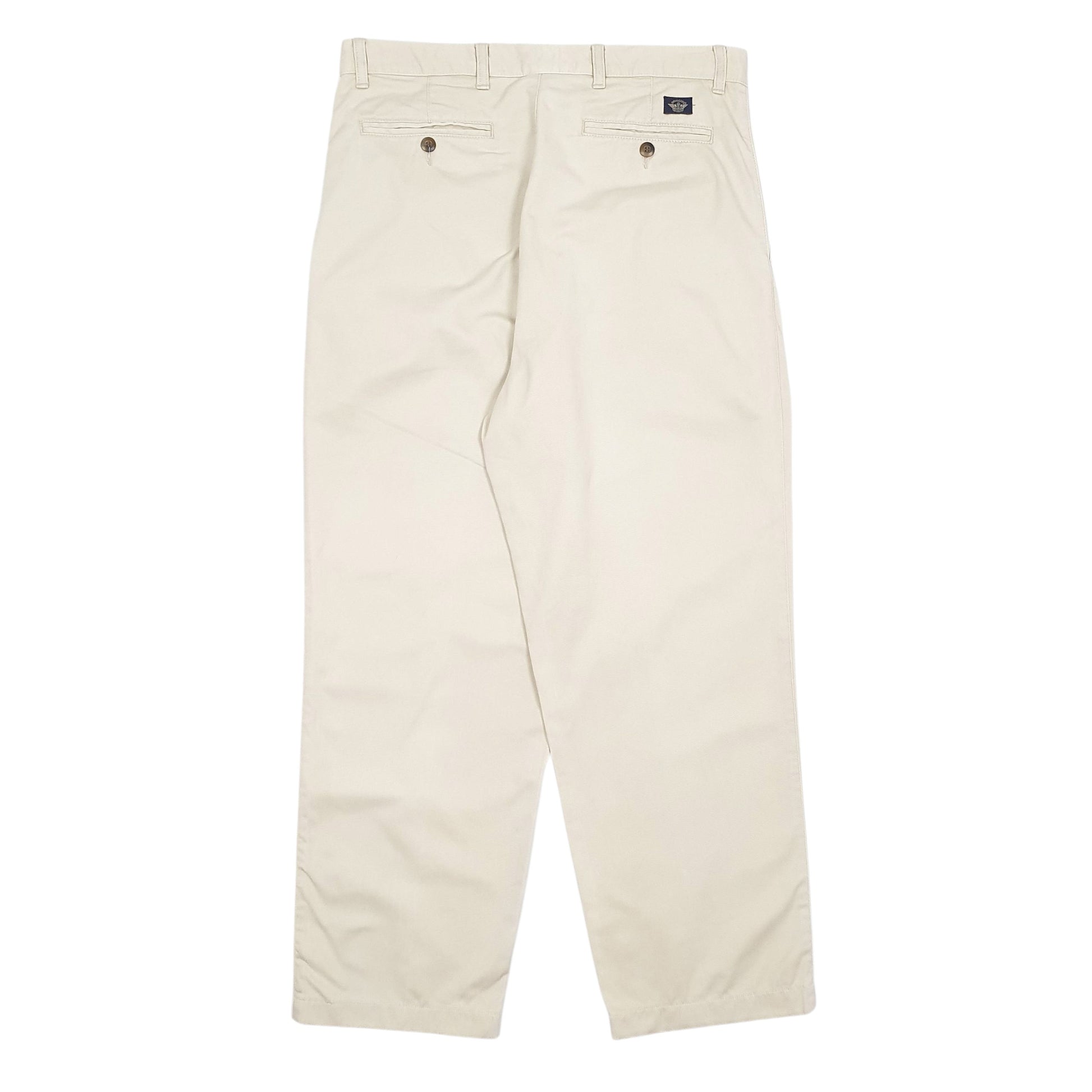 Mens Cream Dockers Pleated  Trousers