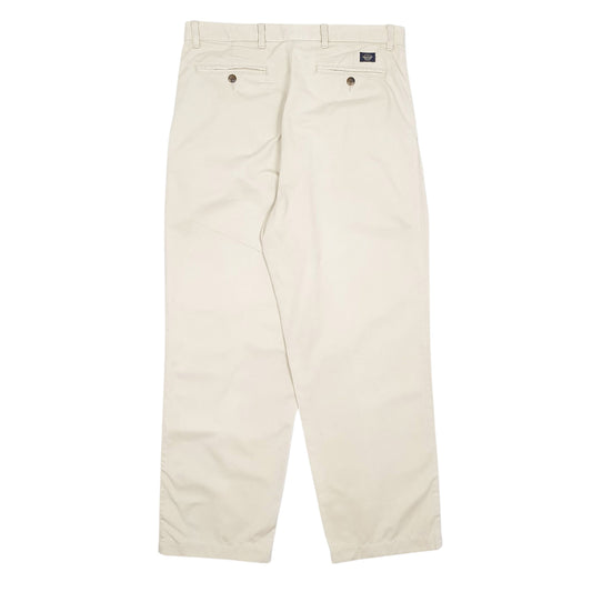 Mens Cream Dockers Pleated  Trousers