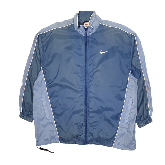 Womens Navy Nike Vintage 90s Spellout  Coat