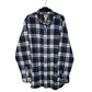 Mens Navy L.L.Bean Thick Flannel Long Sleeve Shirt